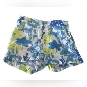 Janie And Jack Blue Floral Shorts 12-18 mos